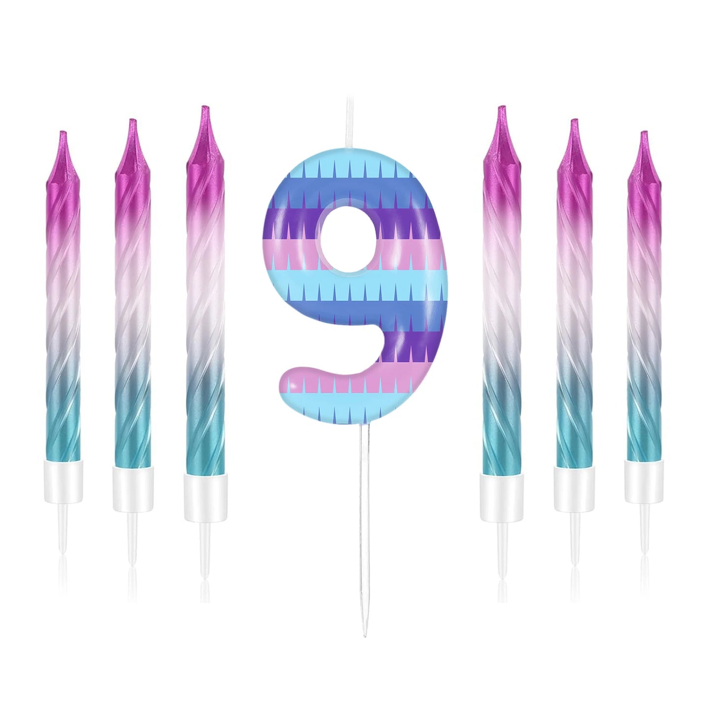 Velas Temáticas de Autos de Carreras para Cumpleaños – Set de 7 Piezas