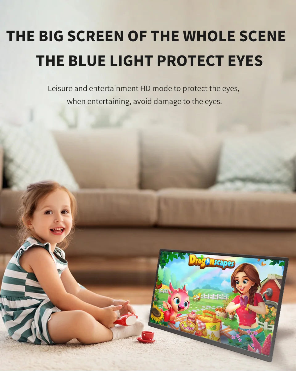 HGFRTEE 18.5" 100Hz Portable Monitor — HDMI/USB-C con Soporte VESA