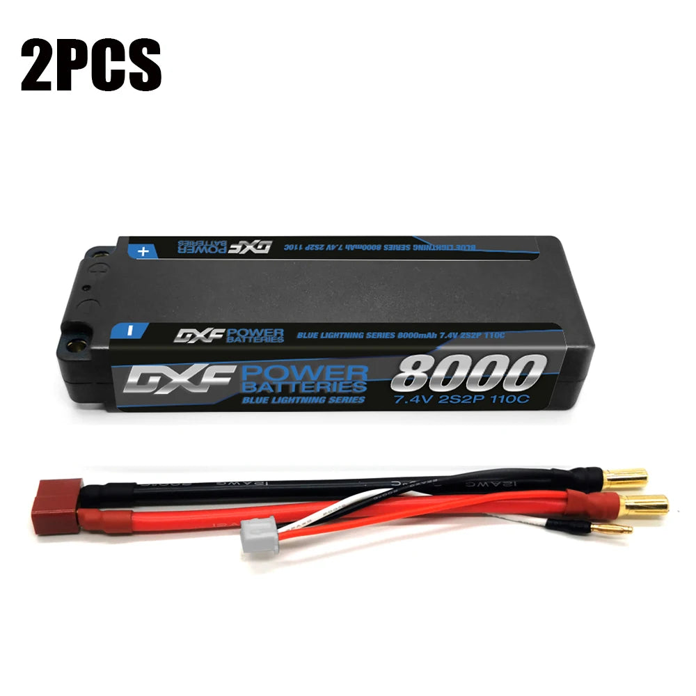 DXF 2S 7.6V Graphene LiPo Battery 9200mAh Short-Pack 5mm – Batería Competición RC 1/10