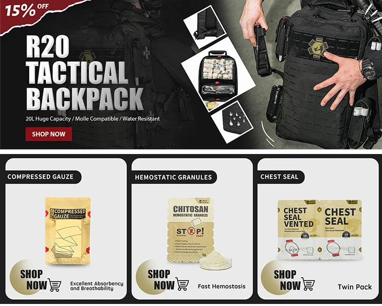 Torniquete Táctico Rhino Rescue CE Aprobado – Varilla Metálica para Primeros Auxilios y Emergencias