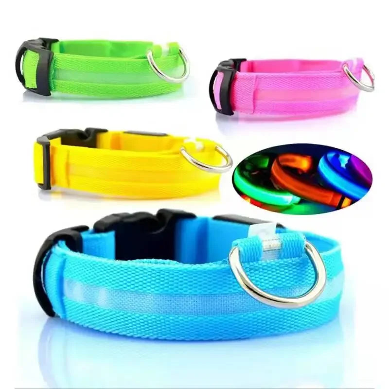 Collar LED Recargable para Perros y Gatos – 3 Modos, Desmontable y Brillo Nocturno