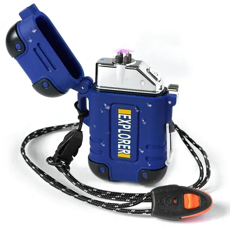 Encendedor Eléctrico de Doble Arco Plasma – Recargable e Impermeable