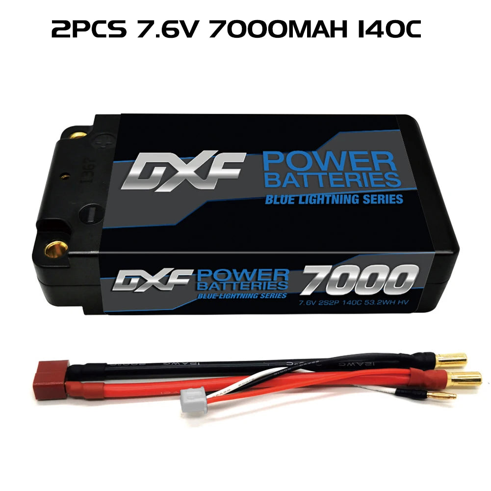 DXF 2S 7.6V Graphene LiPo Battery 9200mAh Short-Pack 5mm – Batería Competición RC 1/10