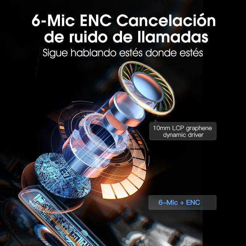 Auriculares Inalámbricos QCY HT05 ANC – Bluetooth 5.2, Cancelación de Ruido 40dB