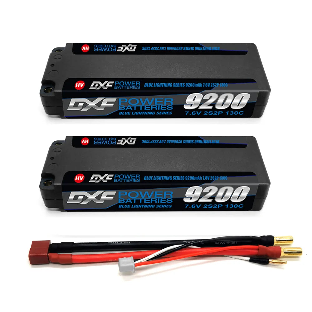 DXF 2S 7.6V Graphene LiPo Battery 9200mAh Short-Pack 5mm – Batería Competición RC 1/10