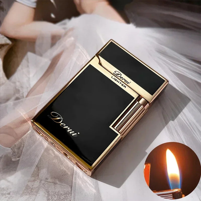 Encendedor Metálico de Gas Derui – Diseño Transparente Recargable