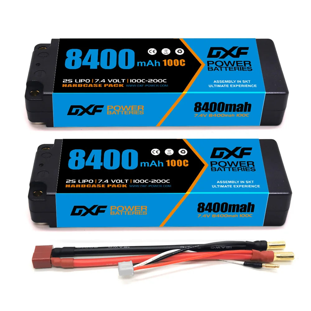 DXF 2S 7.6V Graphene LiPo Battery 9200mAh Short-Pack 5mm – Batería Competición RC 1/10