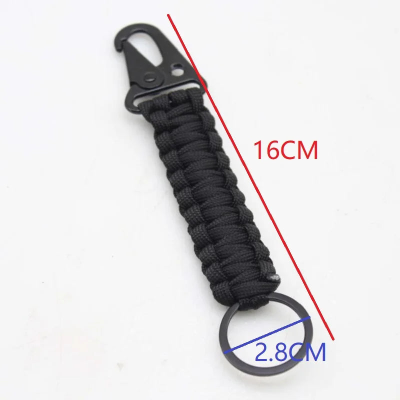 Motor Racing Paracord Wristlet Keychain — Durable Camping & Motorcycle Key Strap