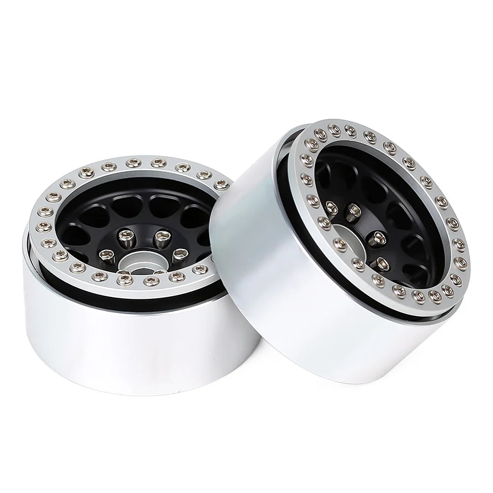 INJORA 1.9" Llantas Beadlock CNC Aluminio para RC Crawler 1/10 SCX10 TRX4 Gen8 (4 Piezas)