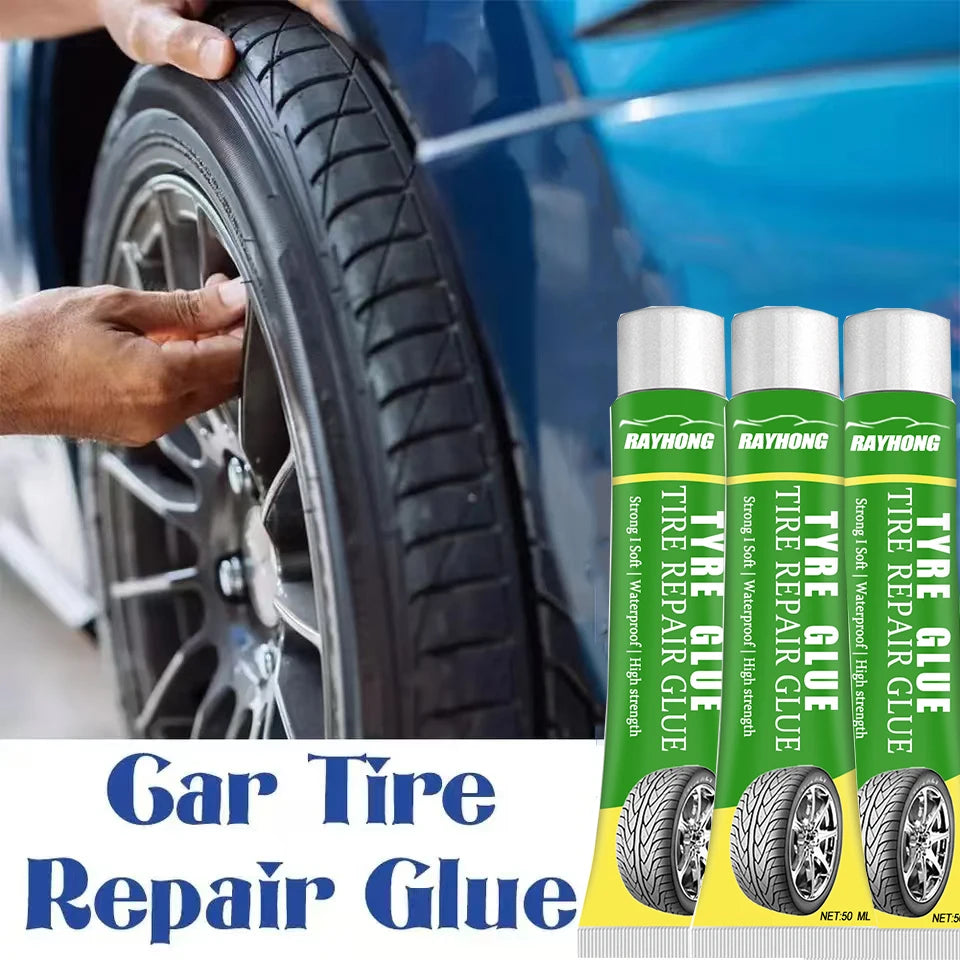 Pegamento Instantáneo para Reparación de Neumáticos – Adhesivo de Goma Resistente y No Corrosivo