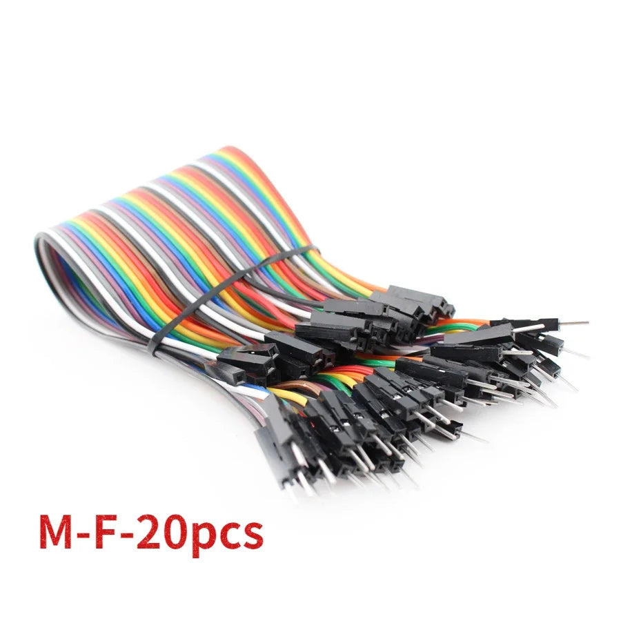 Cables Dupont 20cm 20 Pin – Macho a Macho, Hembra a Macho y Hembra a Hembra para Arduino DIY