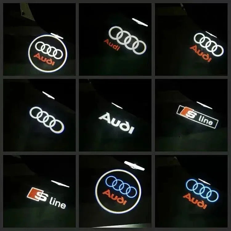 Luces LED Proyector para Puerta Audi — 2/4 Pcs, Logo HD para A3, A4, A5, A6, Q5 y Más