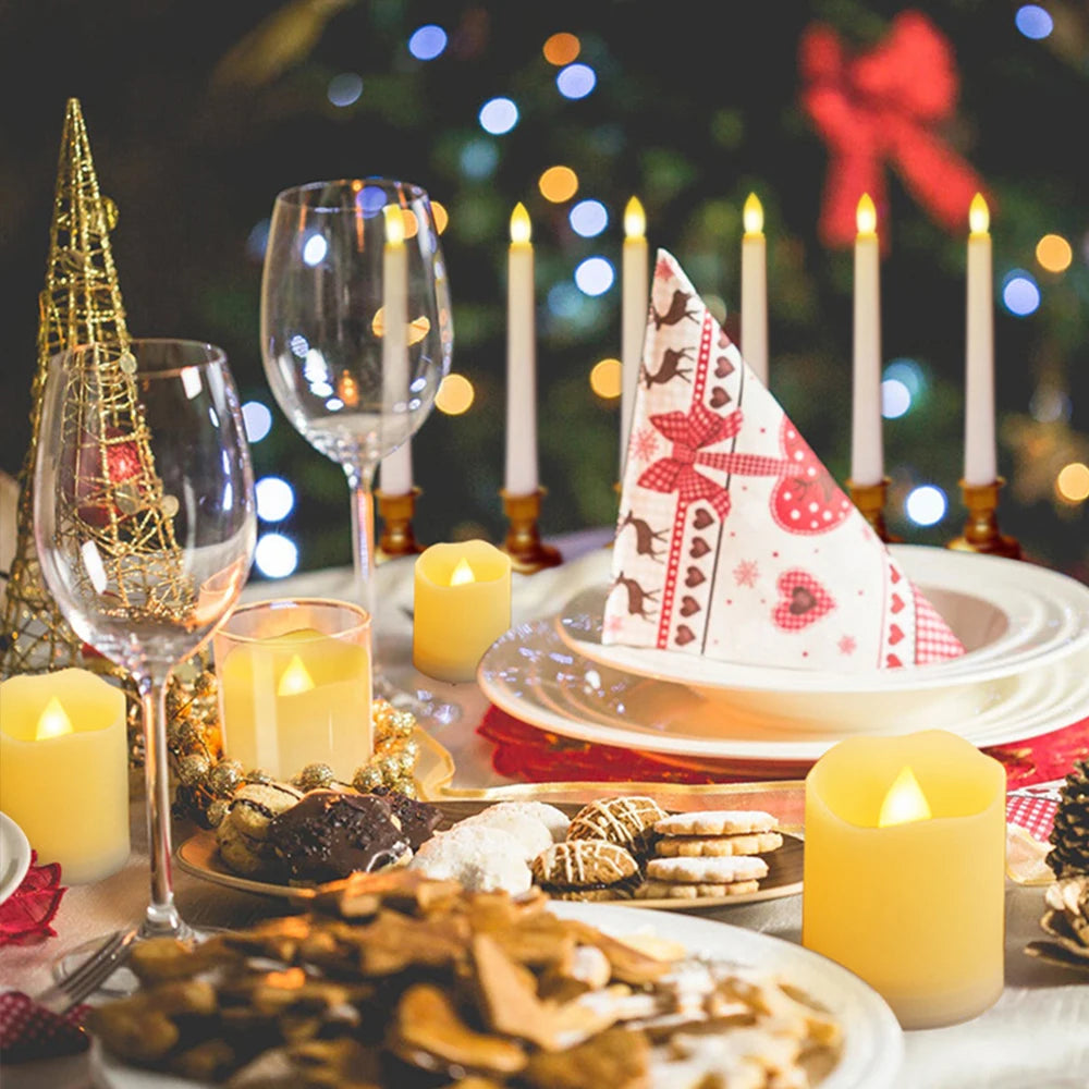 Velas LED Recargables sin Llama – Con Control Remoto y Temporizador