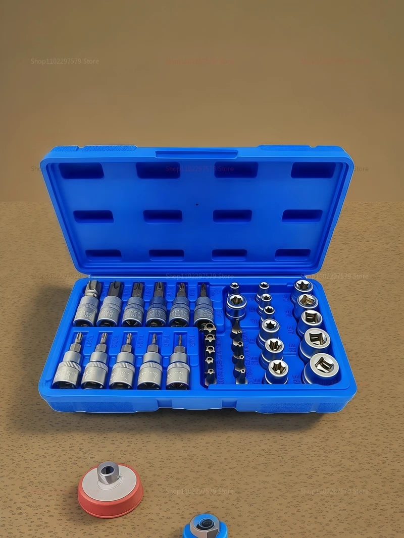 Juego de Puntas Torx de 34 Piezas – Macho y Hembra con Llaves de Torque para Taller y Reparación Automotriz