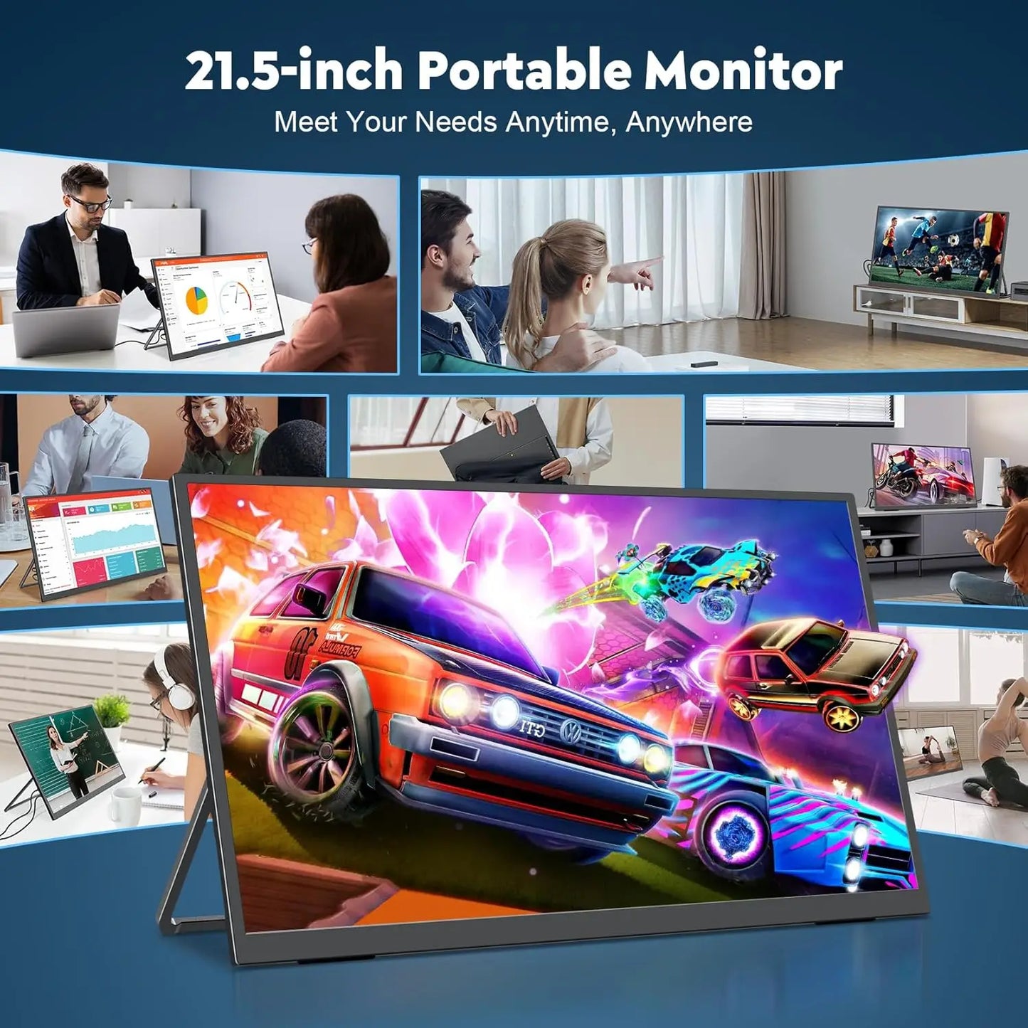 UPERFECT 21.5" 120Hz Portable Gaming Monitor — HDMI/USB-C para Laptop y Consolas