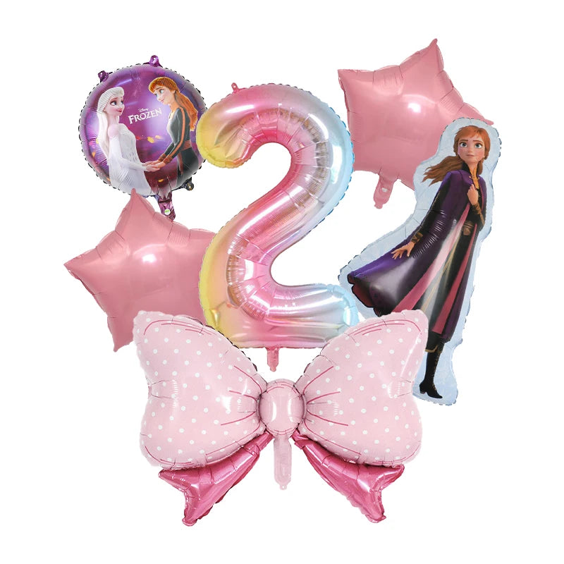 Decoración de Cumpleaños Disney Frozen – Mantel, Globos y Vajilla Azul para Fiesta Infantil