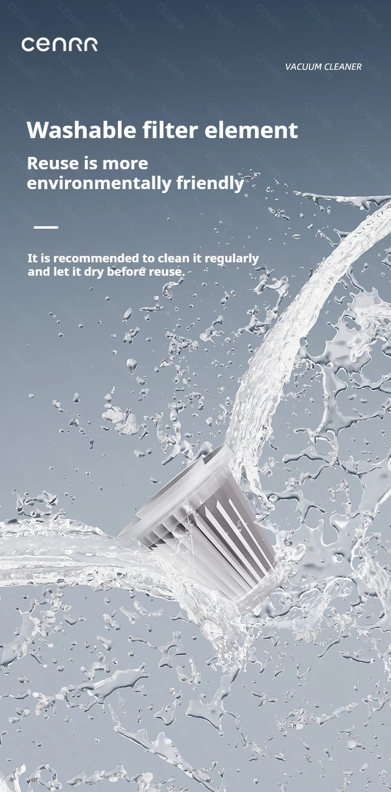 Aspiradora Portátil para Coche CENRR 998000PA — Potente y Sin Cable