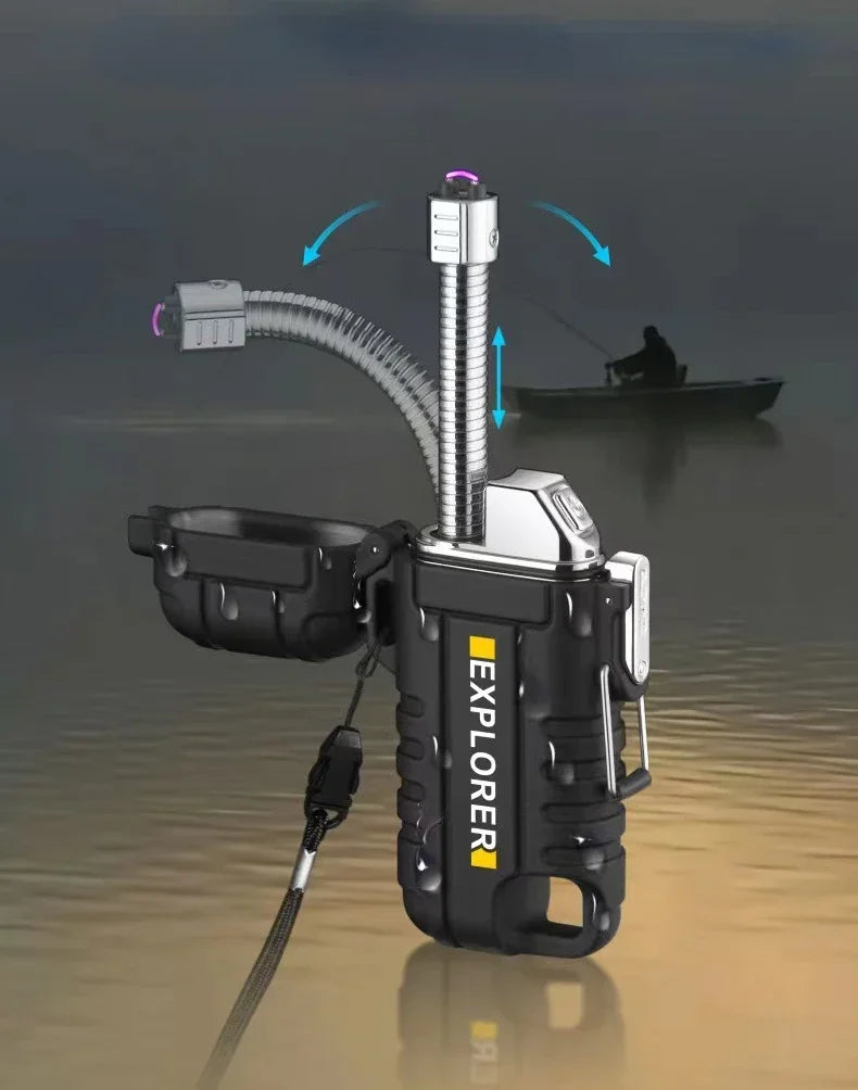 Encendedor Eléctrico de Doble Arco Plasma – Recargable e Impermeable