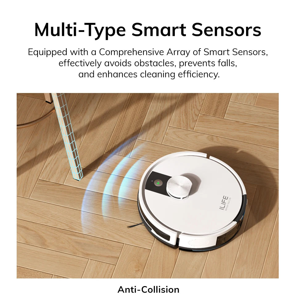 Robot Aspirador ILIFE A12 Pro — Limpieza y Mopa Inteligente 3000Pa