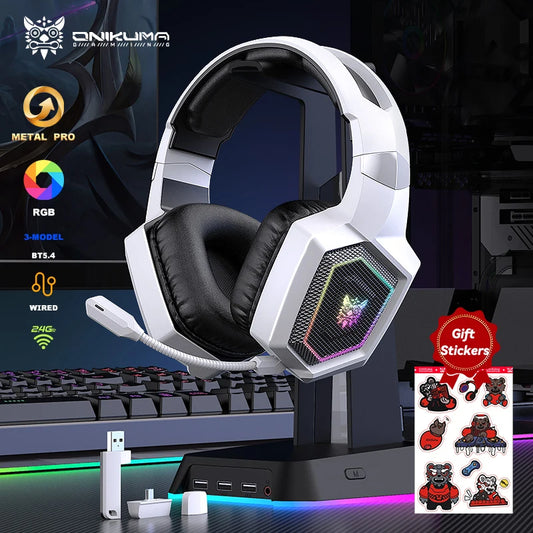 ONIKUMA 2.4GHz Wireless Auriculares Gaming: Sonido y Comodidad para Gamers