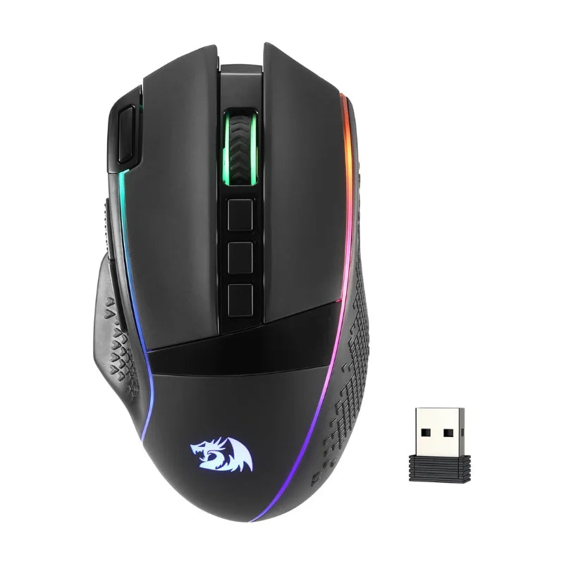 Ratón Gamer Inalámbrico Redragon M991 – 26000 DPI RGB con 9 Botones Macro