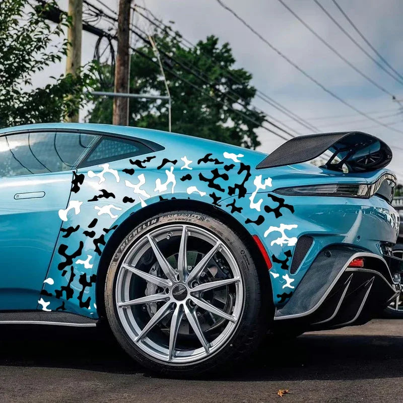 Pegatinas de Camuflaje para Coche — Vinilo Racing Decorativo para Puertas y Carrocería