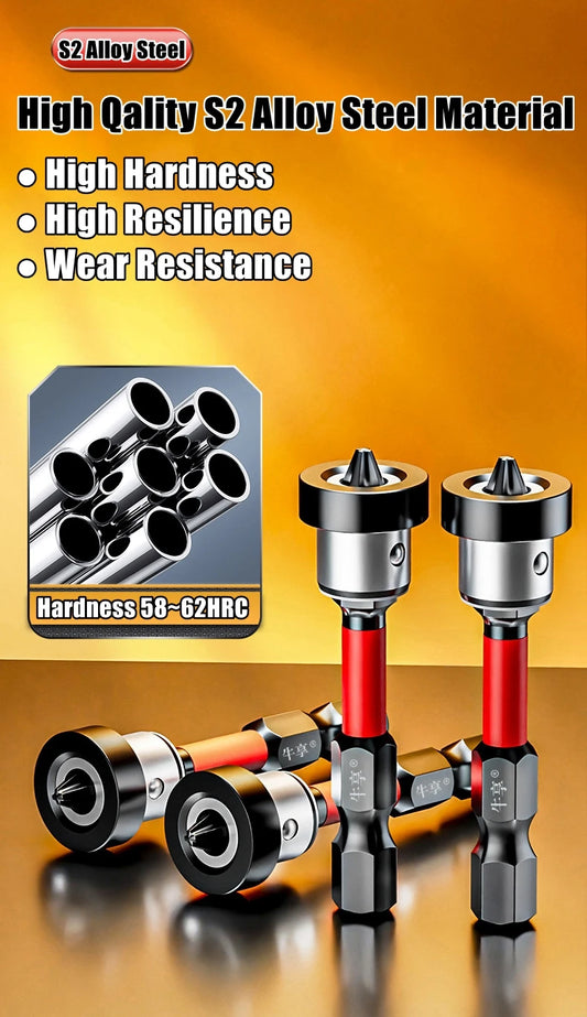 Puntas de Destornillador Magnéticas con Tope de Posicionamiento 50mm – Para Pladur, Yeso y Tableros de Pared