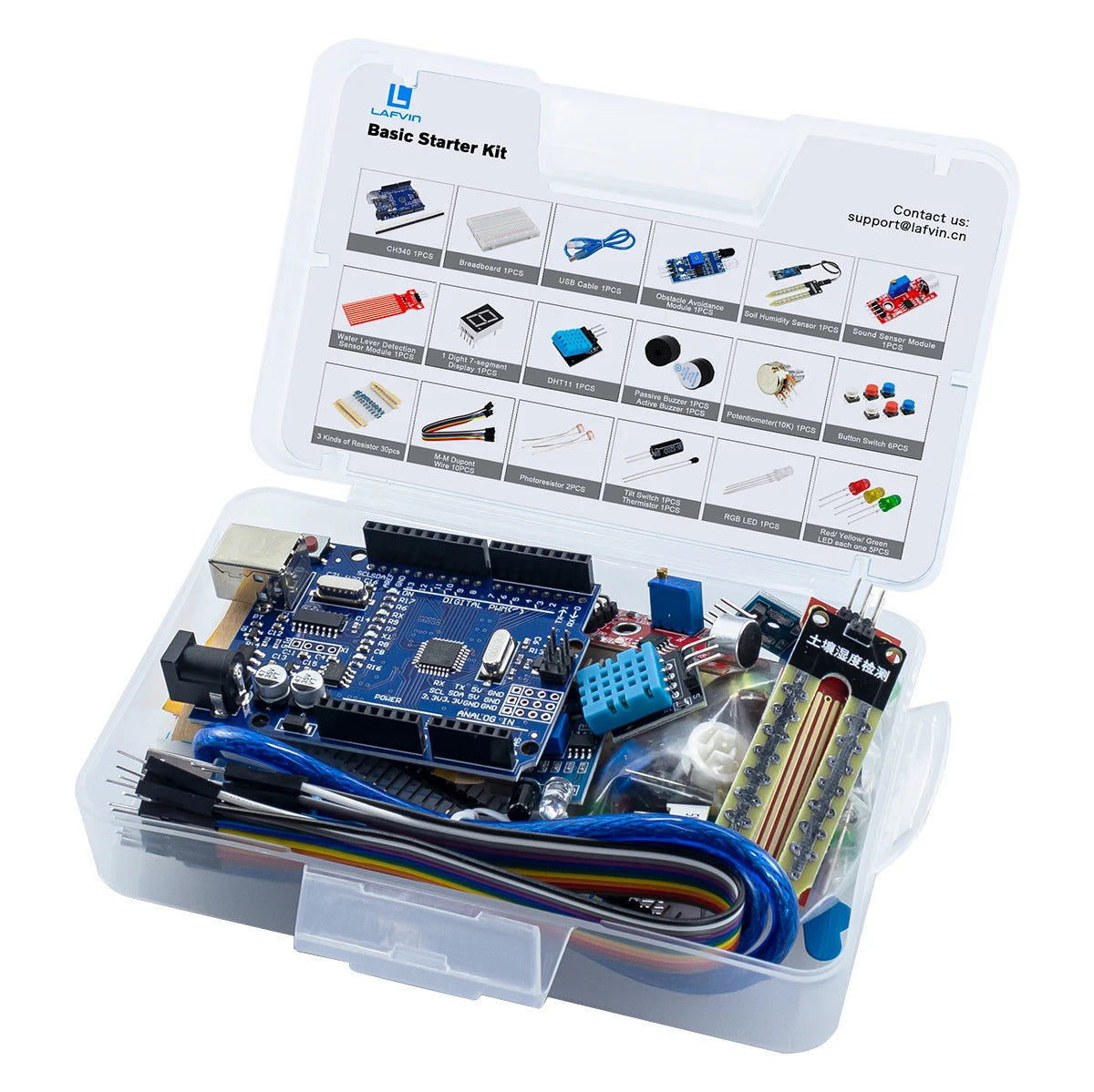 Kit de Inicio LAFVIN para Arduino Uno R3 – Set Electrónico DIY con Tutorial en Español