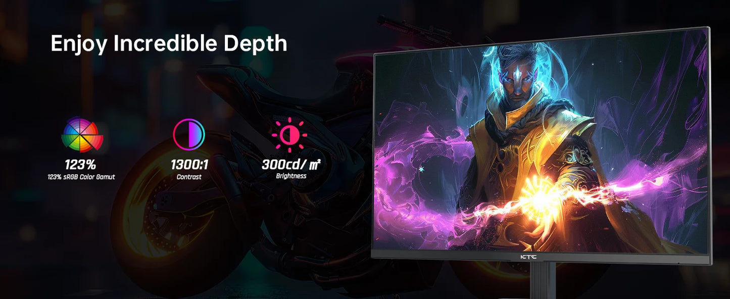 KTC H27T27 27" QHD 100Hz Gaming Monitor – 2560x1440, IPS Fast Panel, 1ms GTG, 99% sRGB, HDR10, FreeSync