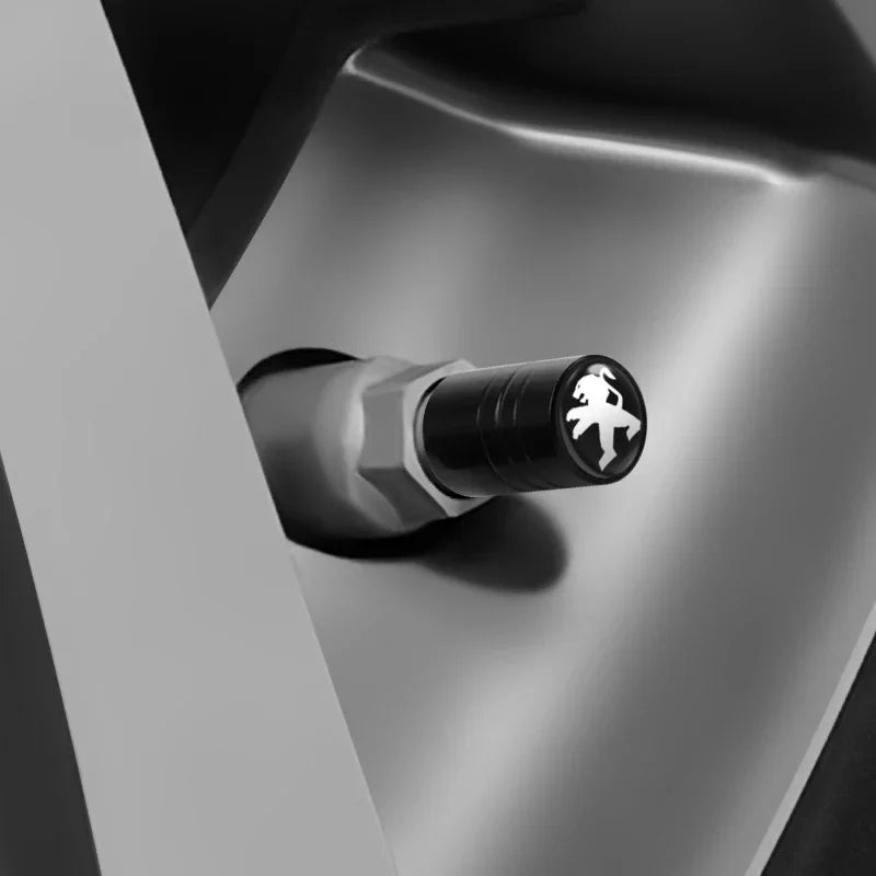 Set de 4 Tapas de Válvula de Metal para Llantas – Accesorios Peugeot