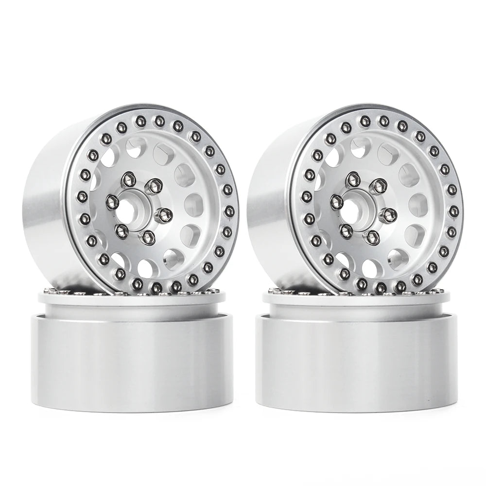 INJORA 1.9" Llantas Beadlock CNC Aluminio para RC Crawler 1/10 SCX10 TRX4 Gen8 (4 Piezas)