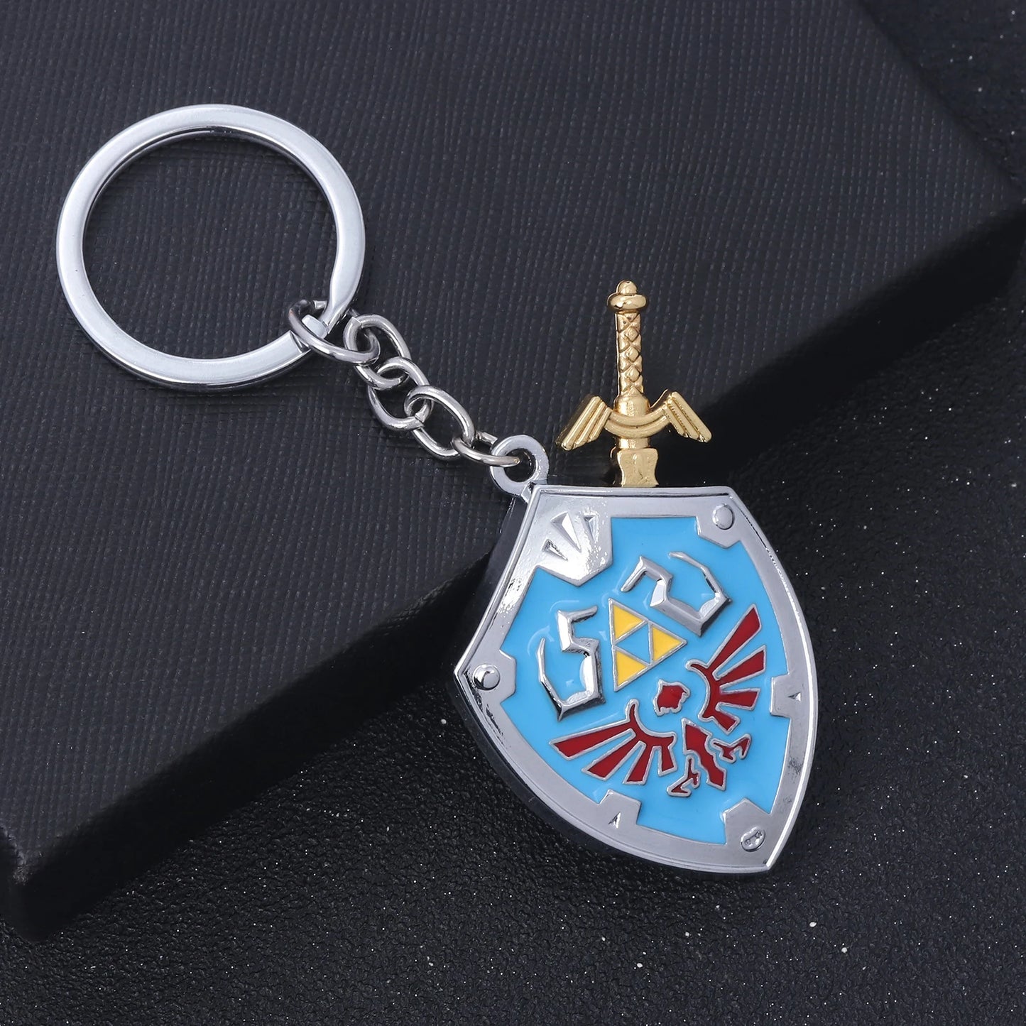 Llavero Hylian Shield y Master Sword — Colgante Zelda Breath of The Wild