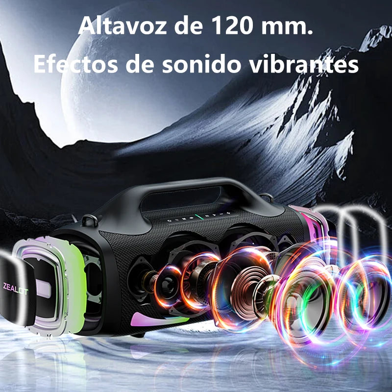 Altavoz Bluetooth Portátil ZEALOT S79 — 100W Subwoofer con Batería 24000mAh IPX6
