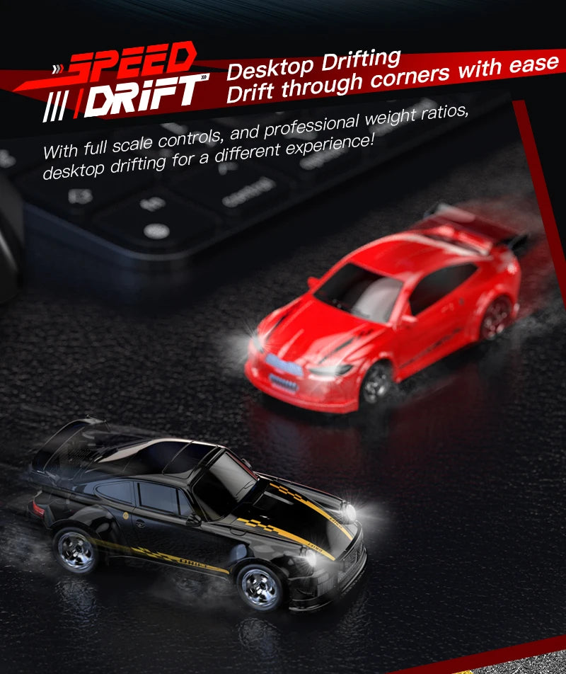 KF20 1:64 Drift RC Car 2025 – Coche RC 4WD de Mesa y Competición para Niños