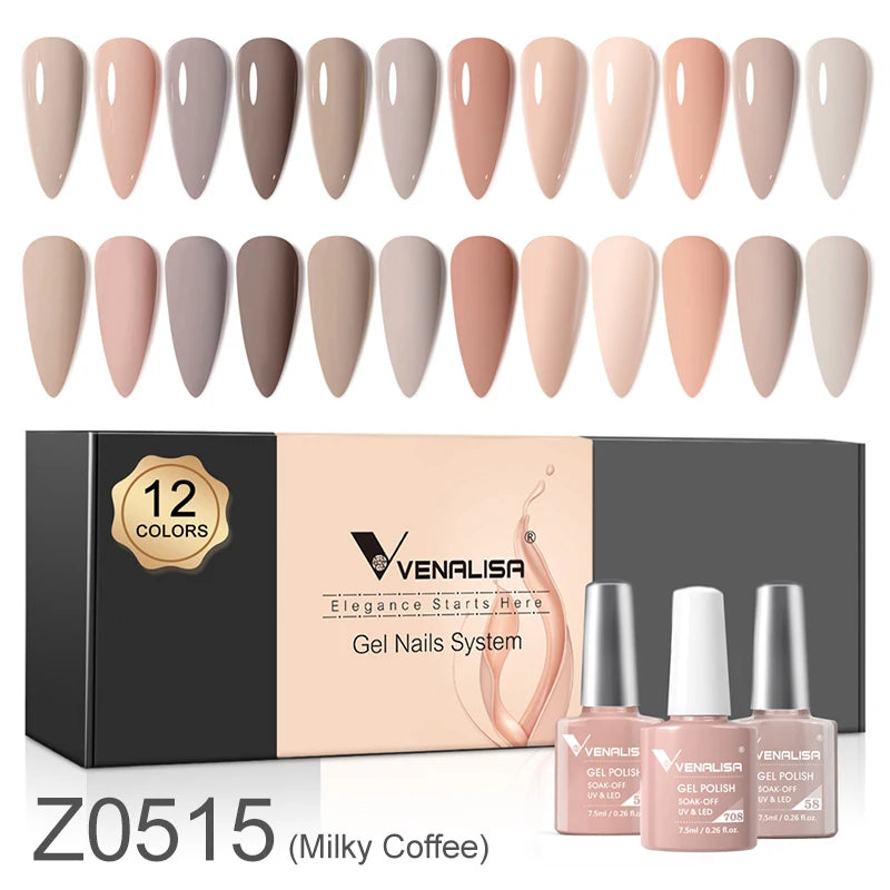 Esmalte de Gel Venalisa Milky White — Cobertura Completa UV/LED
