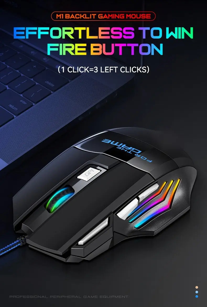 Ratón Gamer ITLY Hyperspeed RGB — Ergonómico con 7 Botones Programables