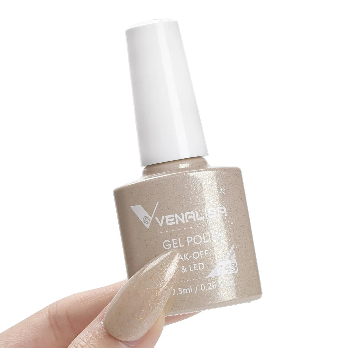 Esmalte de Gel Venalisa Milky White — Cobertura Completa UV/LED