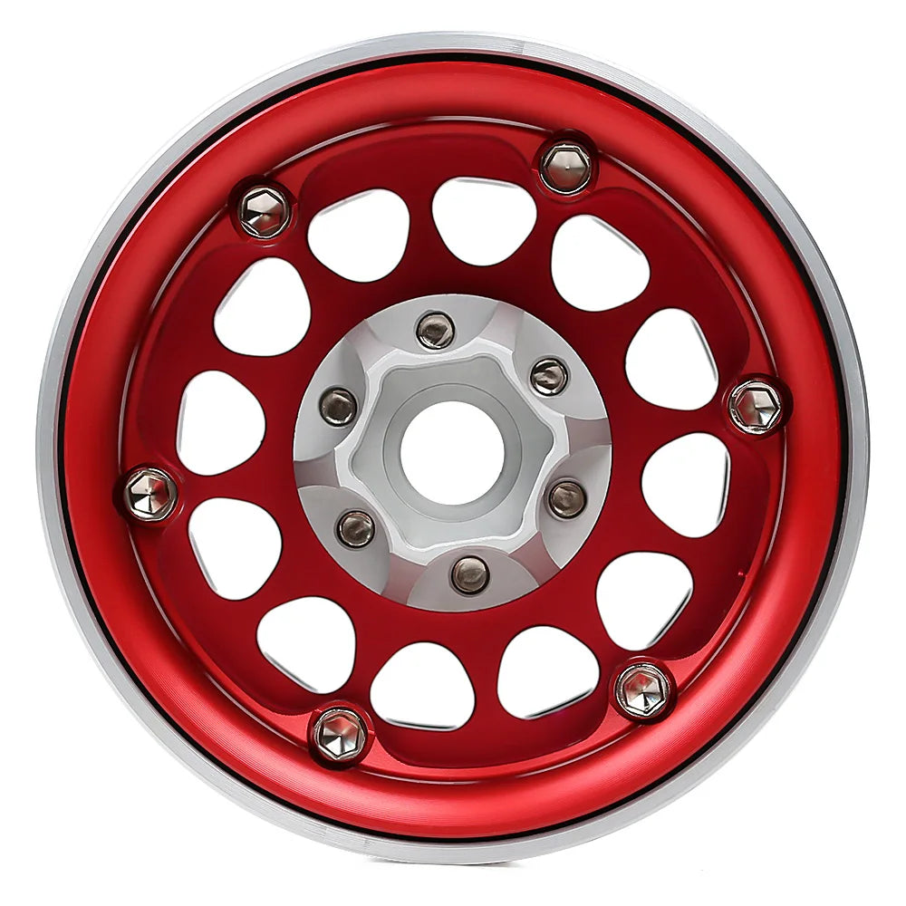 INJORA 1.9" Llantas Beadlock CNC Aluminio para RC Crawler 1/10 SCX10 TRX4 Gen8 (4 Piezas)