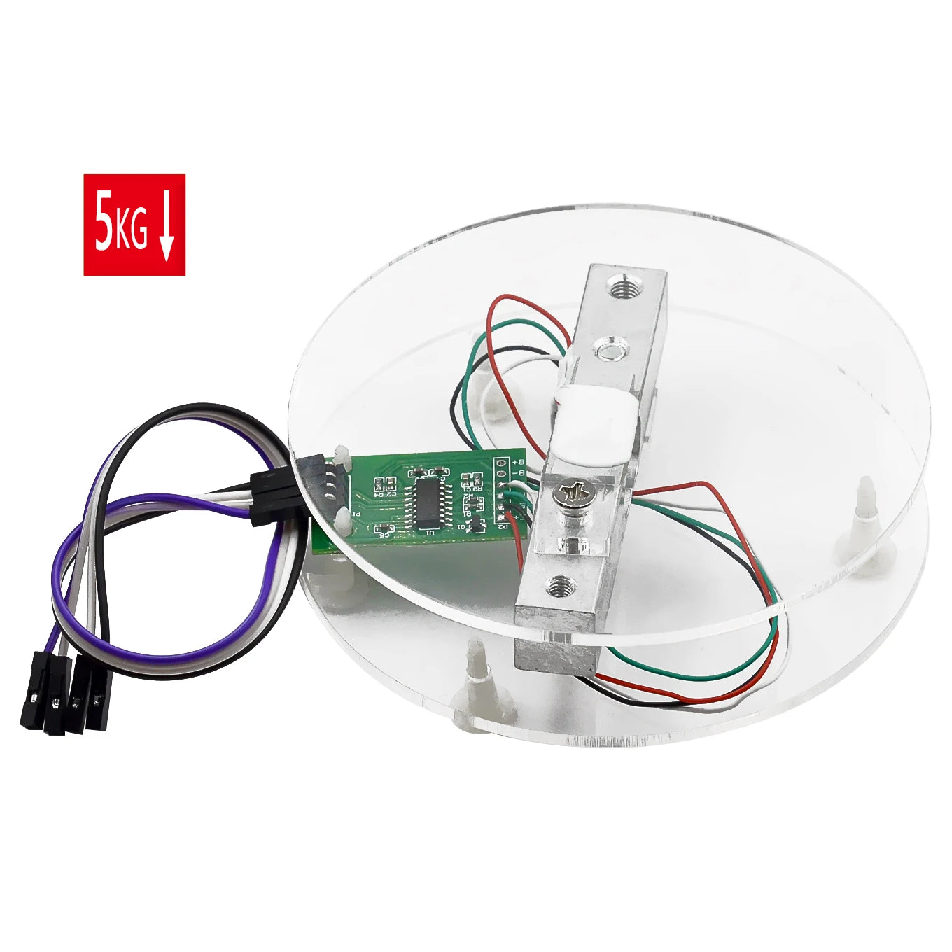 Sensor de Carga Digital HX711 – Célula de Peso 5KG/10KG para Arduino y Escalas Electrónicas