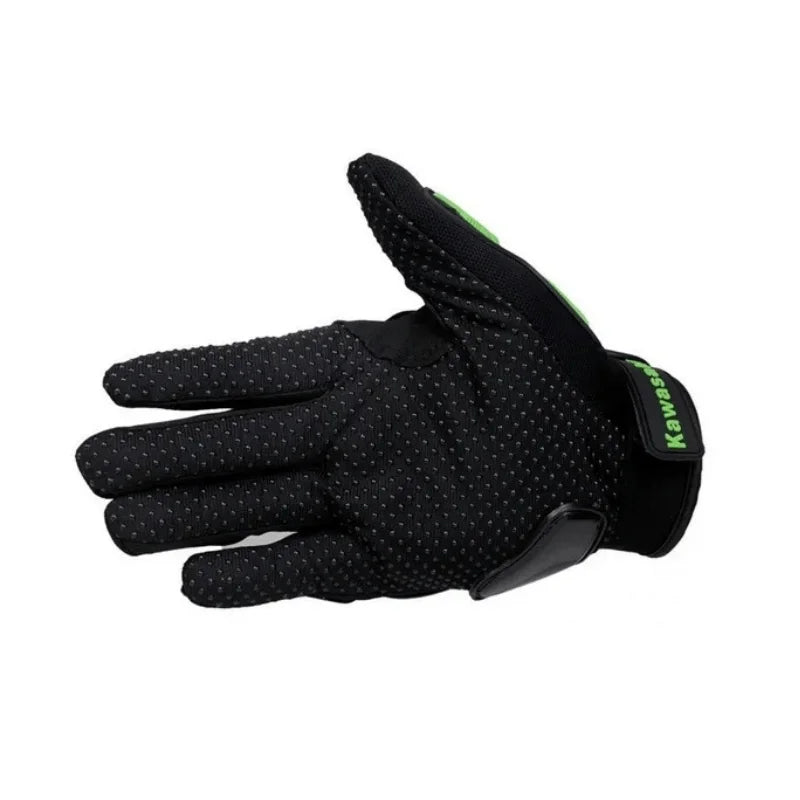 Guantes de Motocicleta Kawasaki – Dedo Completo Antideslizantes y Resistentes