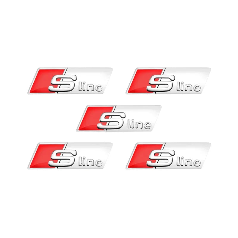Emblema 3D Audi SLINE RS — Sticker Volante y Carrocería
