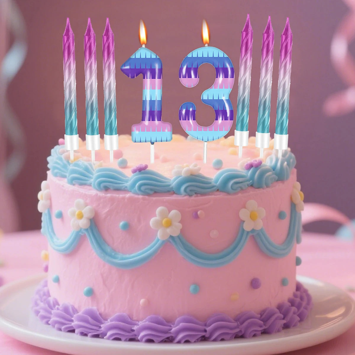 Velas Temáticas de Autos de Carreras para Cumpleaños – Set de 7 Piezas