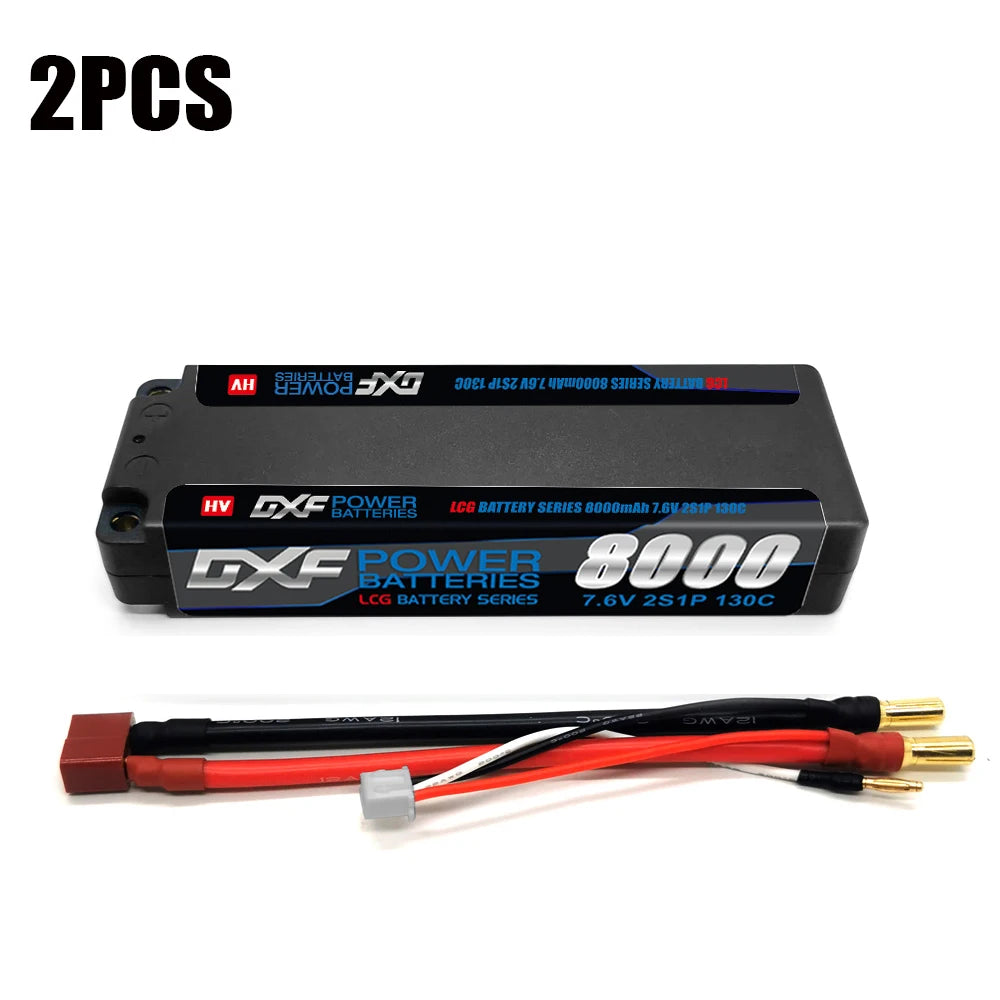 DXF 2S 7.6V Graphene LiPo Battery 9200mAh Short-Pack 5mm – Batería Competición RC 1/10
