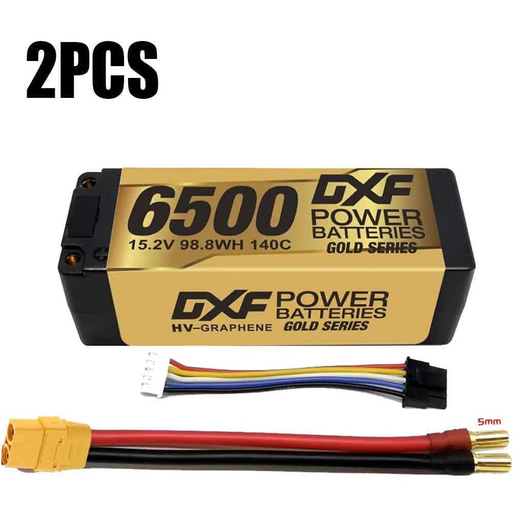 DXF 2S 7.6V Graphene LiPo Battery 9200mAh Short-Pack 5mm – Batería Competición RC 1/10