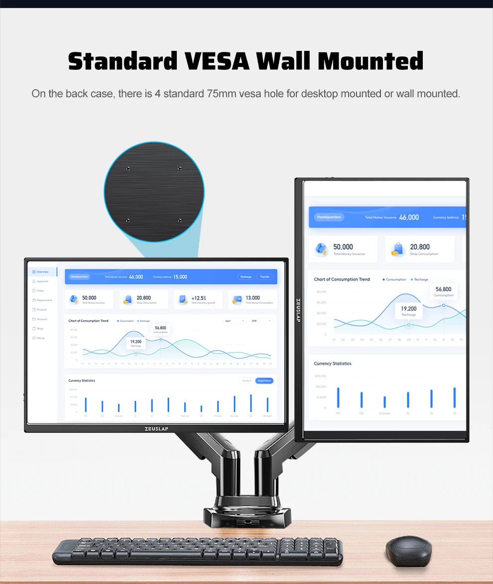 ZEUSLAP 16" 2.5K 144Hz Portable Monitor — 2560×1600, 100% sRGB, 500cd/m², 16:10, para PS4/PS5, Xbox, Switch, Laptop