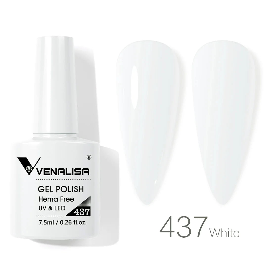 Esmalte de Gel Venalisa Milky White — Cobertura Completa UV/LED