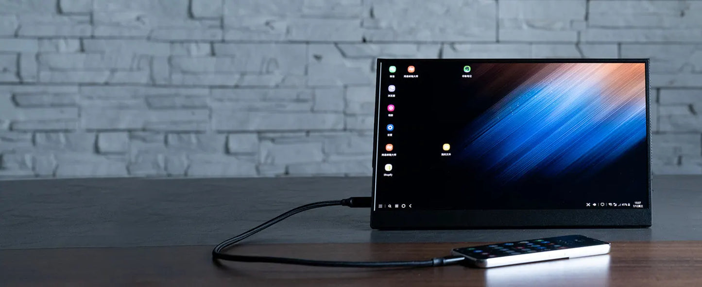 Bimawen 13.3" OLED Portable Monitor – FHD 1080P, 1ms, 10bit, 100% DCI-P3, Adaptive Sync, Game Mode