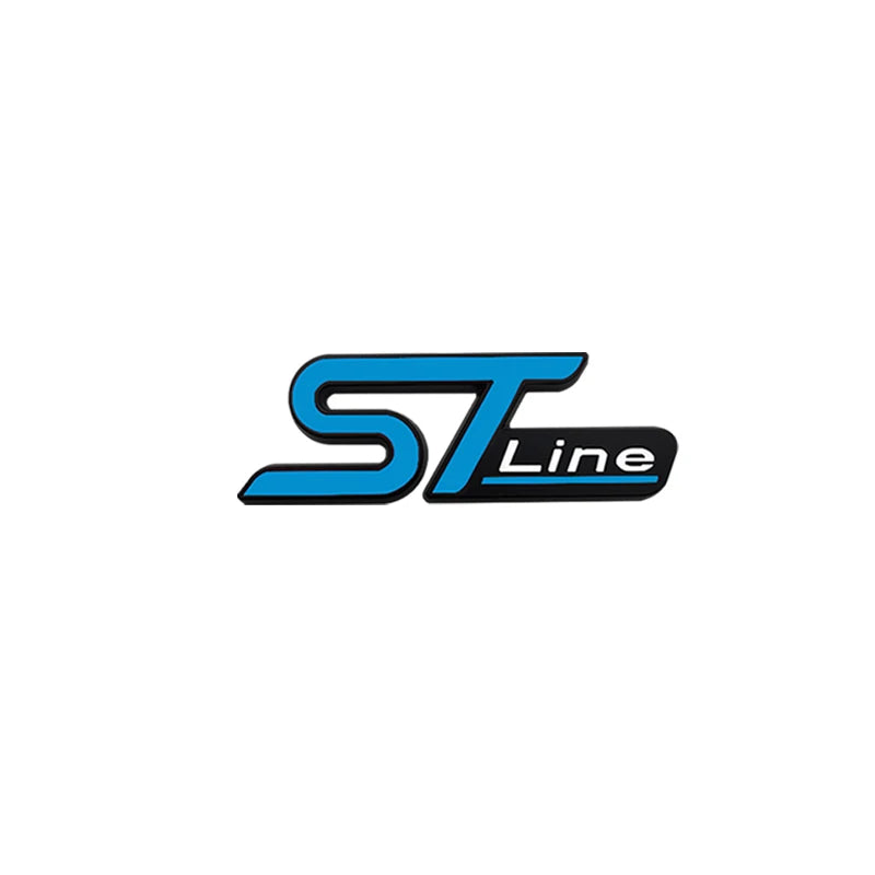Emblema 3D Metálico ST LINE para Parrilla Frontal – Ford Fiesta, Focus y Mondeo