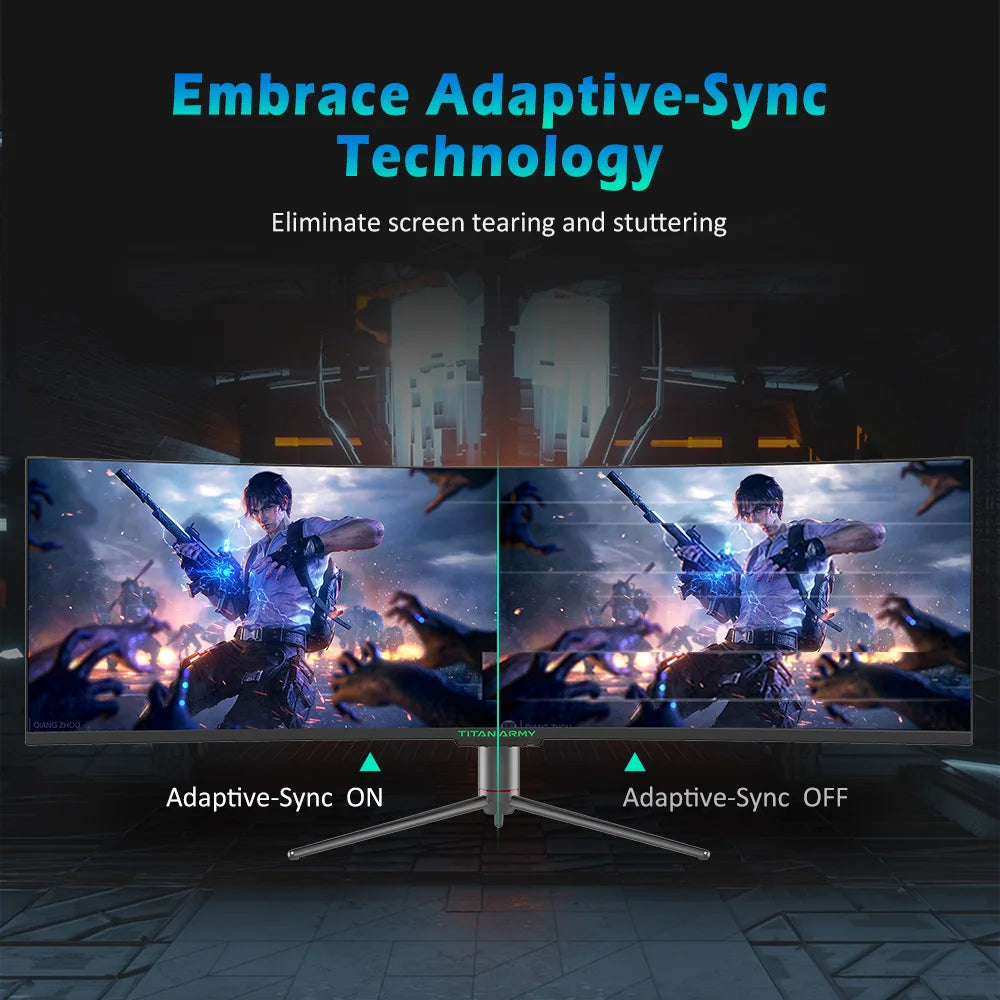 TITAN ARMY C49SHC 49" Gaming Monitor — Curvo 32:9, 144Hz, PIP/PBP