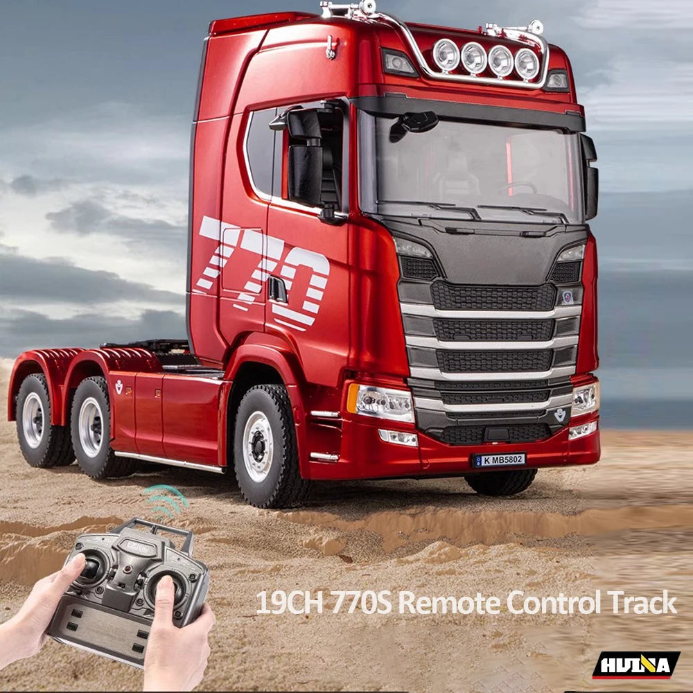 HUINA 1501 770S RC Truck 1/18 – Tractor y Trailer de Ingeniería con Luces y Sonido